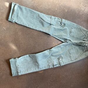 Women’s Vervet Slim Cargo Jeans size 25 sage green
